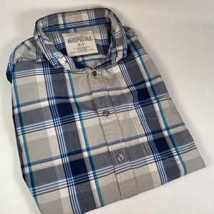 Aeropostale men’s plaid button down shirt